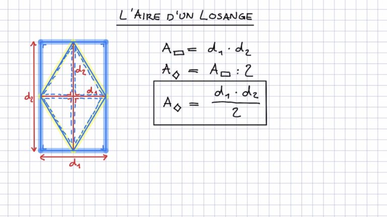 comment calculer l aire du losange